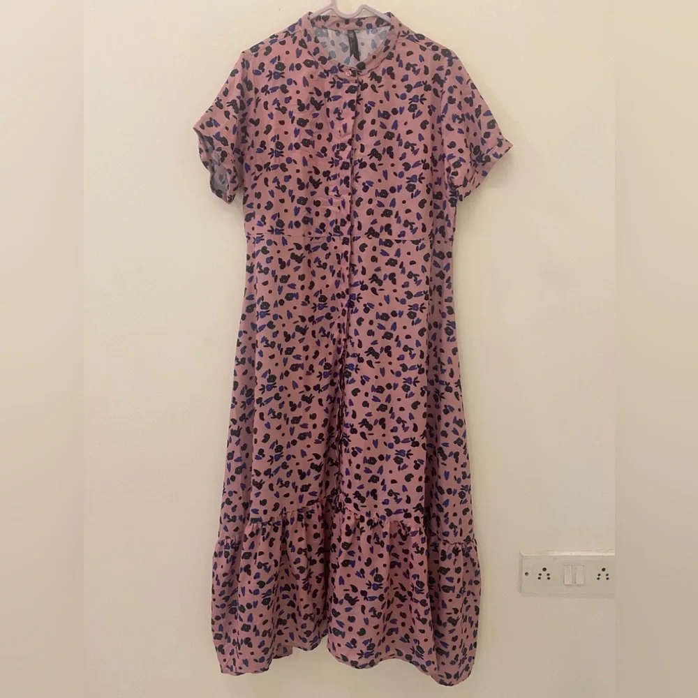 Pink leopard print maxi dress - Picture 1 of 8